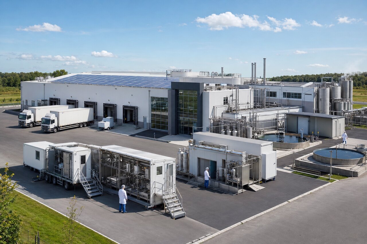 Fixed and modular slaughterhouse complex with refrigeration
